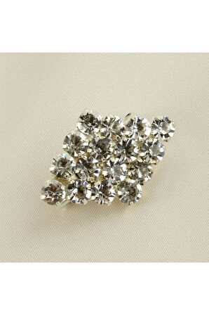 Zikzak Taşlı Broş