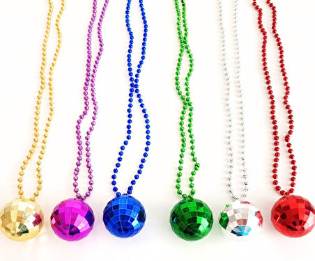 Disko Topu Kolye Seti 6 Adet