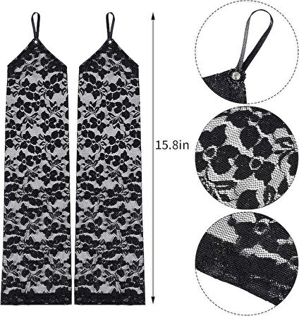 Parmak Askılı Zarif Dantel Eldiven