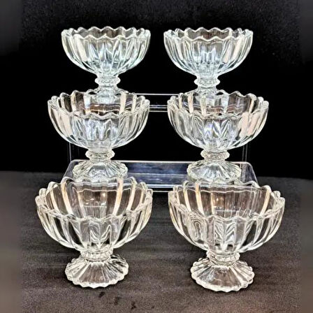 6'lı Kristal Çerezlik Seti