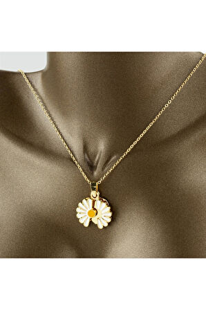 Papatya Figürlü Lüx Kolye