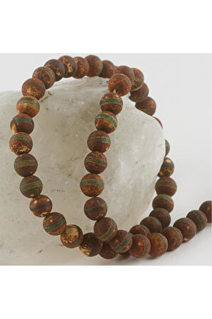 Tibet Akik Taşı Mat 8 mm