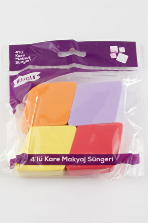 4 Adet Kare Makyaj Süngeri