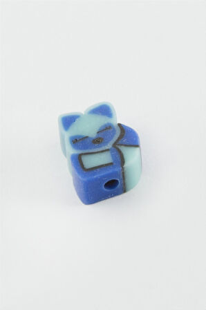 Kedi Desenli Fimo Boncuk 100 Adet