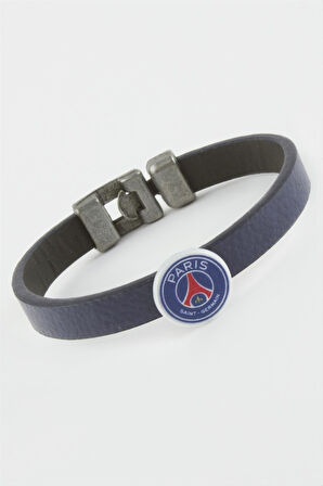 Lacivert Renkli Suni Deri Bileklik