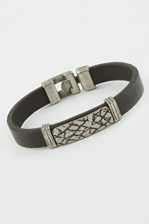 Zemin Desenli Suni Deri Bileklik