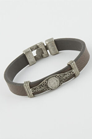 Tuğra Suni Deri Bileklik