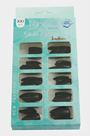 Misyul Badem Parlak Takma Tırnak 100 Adet