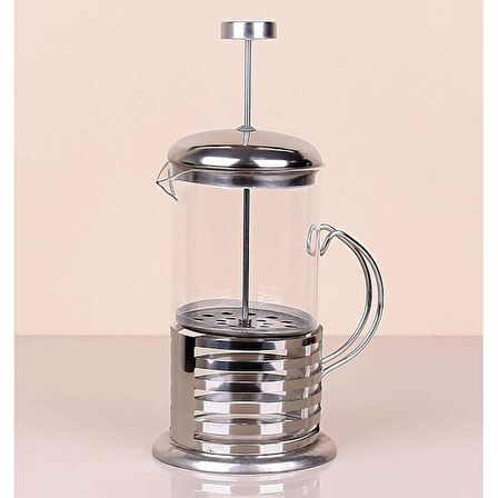 Çelik Kulplu Cam French Press - 350 ml
