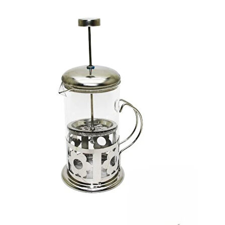 Çelik Kulplu Cam French Press - 350 ml