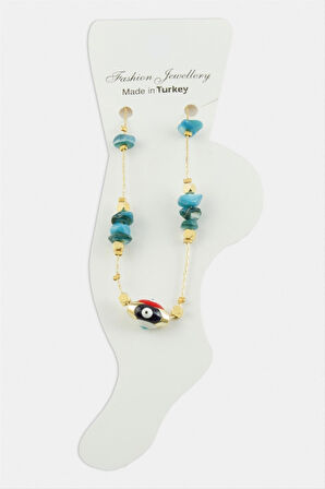 Nazar Göz Kırık Doğaltaşlı Halhal