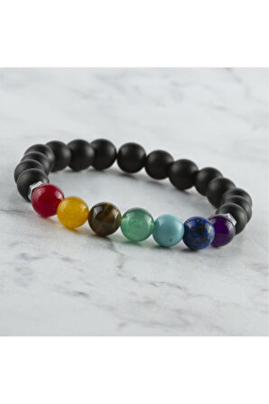 7'li Doğaltaş Çakra Bileklik