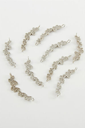 Kelebek Zirkon Taşlı Bileklik Aparatı 1 Adet