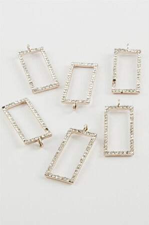 Dikdörtgen Taşlı Kolye Ucu Aparatı 1 Adet