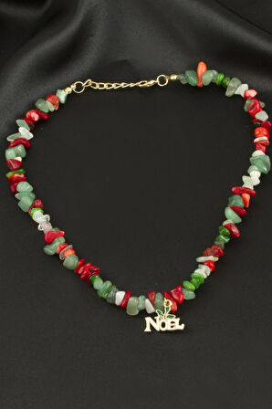 2025 Yılbaşı Kırık Doğaltaş Kolye