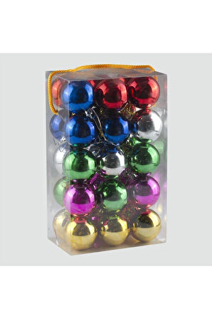 30'lu Düz Cici Top Yılbaşı Ağaç Süsü