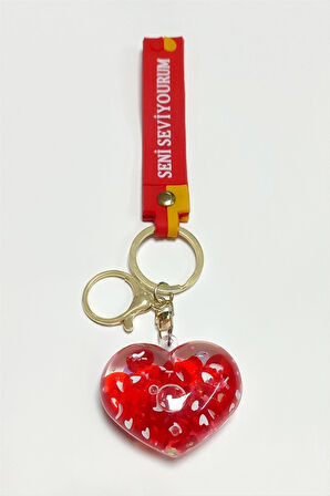 Kalp Seni Seviyorum Yazılı Silikon Anahtarlık