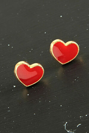 Kalp Mineli Minik Küpe