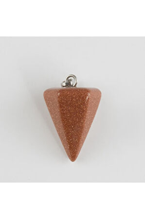 Kahve Yıldız Pandül Doğaltaş Kolye Ucu