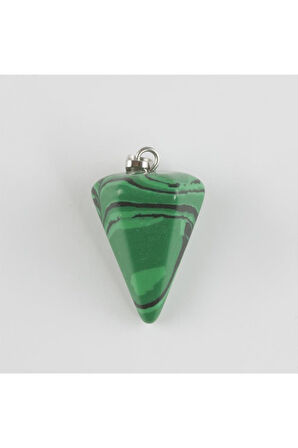 Malahit Pandül Doğaltaş Kolye Ucu