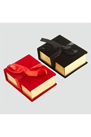 Kurdale Kadife Ahşap Lüx Set Kolye Kutusu