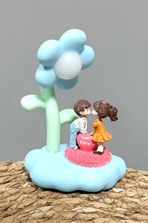 Sevgili Çift Papatya Işıklı Masa Lambası