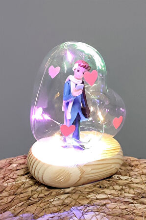 Kalp Işıklı Led Fanus