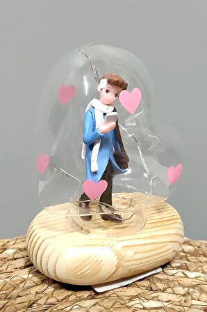 Kalp Işıklı Led Fanus