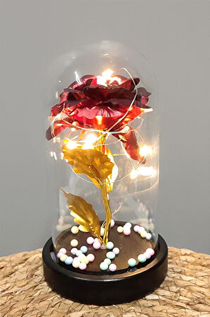 Çiçek Işıklı Led Fanus