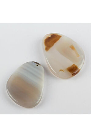 Özel Kesim Doğaltaş Plaka Akik Kolye Ucu