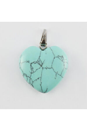 2 cm Kalp Figürü Turkuaz Doğaltaş
