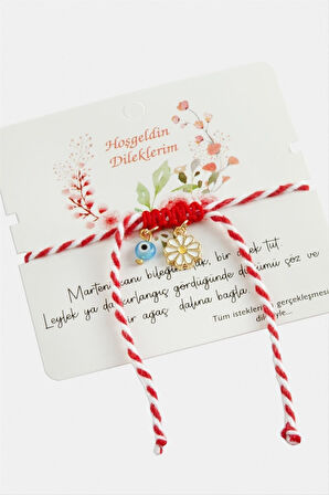 Papatya Marteniçka Makrome İp Bileklik