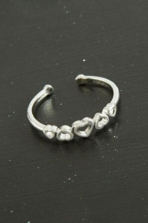 Karışık Lüx Çelik Eklem Yüzük 1 Adet