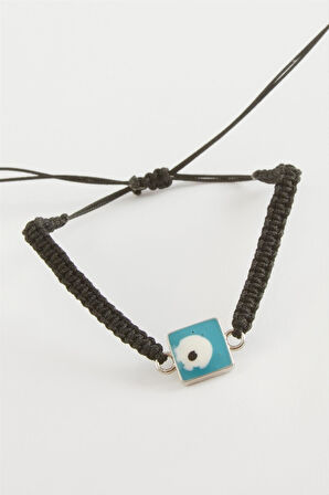 Kare Nazar Makrome Örgülü Bileklik