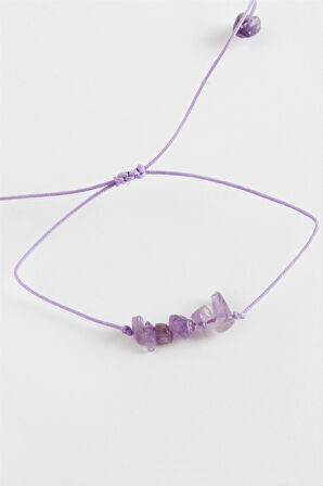 Kırık Doğaltaşlı İp Bileklik