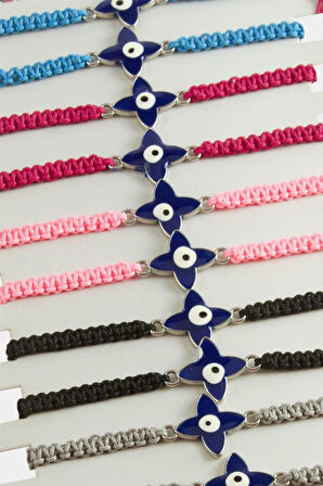 Çiçek Nazar Makrome Örgülü Bileklik