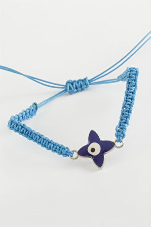 Çiçek Nazar Makrome Örgülü Bileklik