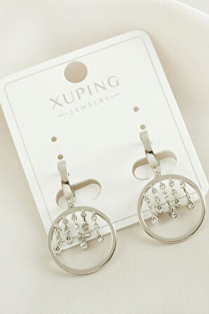 Xuping Zirkon Taşlı Lüks Çelik Küpe