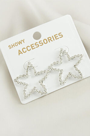 Yıldız Suyolu Taşlı Küpe