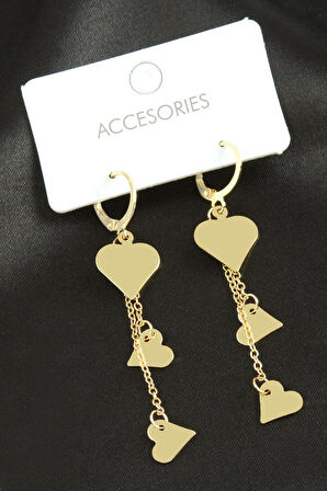 Kalp Sallantılı Trend Metal Küpe