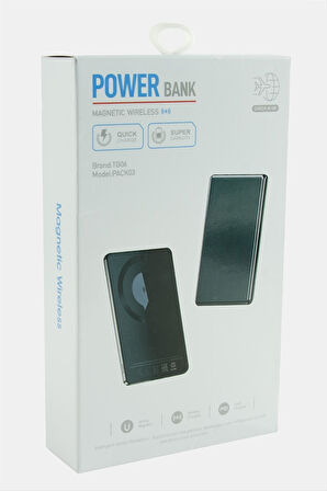 TG06 Mini Manyetik 5000 mAh Power Bank Taşınabilir Şarj Cihazı