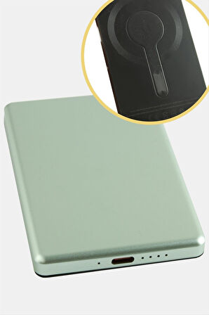 TG06 Mini Manyetik 5000 mAh Power Bank Taşınabilir Şarj Cihazı