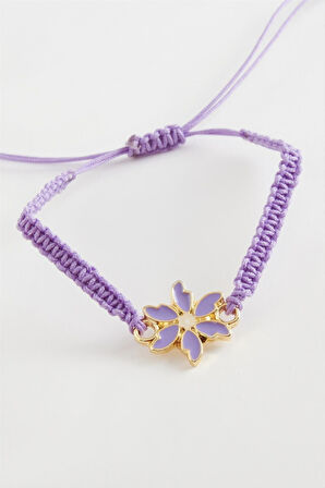 Papatya Makrome Örgülü Bileklik