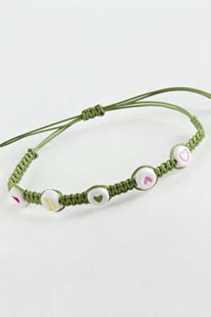 Emoji Makrome Örgülü Bileklik