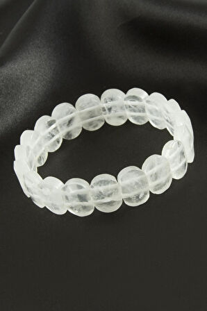 Oval Kesim Kuvars Doğaltaşlı Bileklik