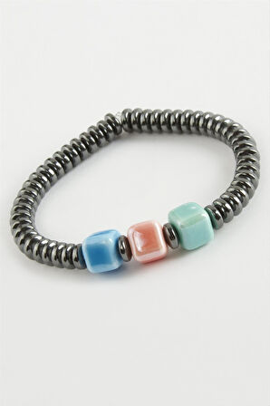 Cam & Hematit Doğaltaş Bileklik