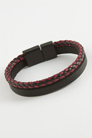 Mıknatıslı Orjinal Deri Bileklik