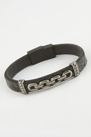 Zincir Kaliteli Mıknatıslı Suni Deri Bileklik