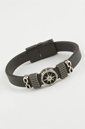 Yıldız Kaliteli Mıknatıslı Suni Deri Bileklik