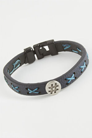 Kare Kaliteli Suni Deri Bileklik